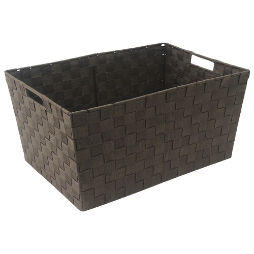 PP製収納ﾊﾞｽｹｯﾄ(脱衣かご) 大 ﾌﾞﾗｳﾝ 1個