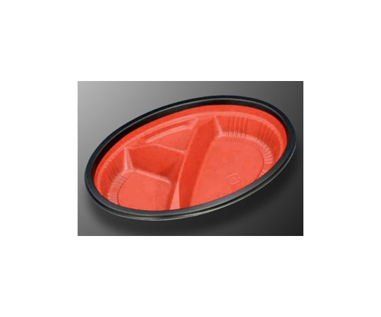 弁当容器 CT WF-小判 23A-32 赤黒-BK 身L 600枚画像