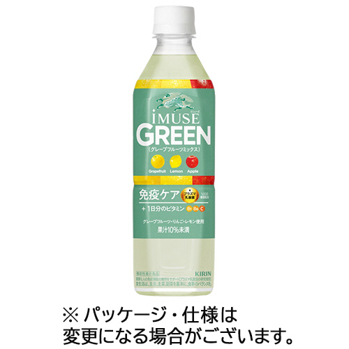 ｲﾐｭｰｽﾞ ｸﾞﾘｰﾝ 500mL ﾍﾟｯﾄﾎﾞﾄﾙ 1ｹｰｽ(24本)画像