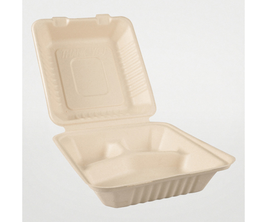 弁当容器 BBランチ BOX 200-220-3 5枚×40袋入 パッケージが並んでいる様子と、透明な素材で内側が見える状態