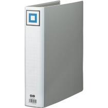 両開きﾊﾟｲﾌﾟ式ﾌｧｲﾙV A4ﾀﾃ 500枚収容 50mmとじ 背幅65mm ｼﾙﾊﾞｰ 1冊画像