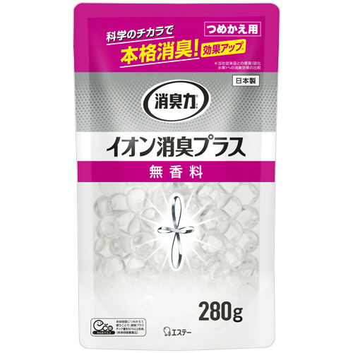 消臭力 ｸﾘｱﾋﾞｰｽﾞ ｲｵﾝ消臭ﾌﾟﾗｽ 無香料 つめかえ 280g 1個画像
