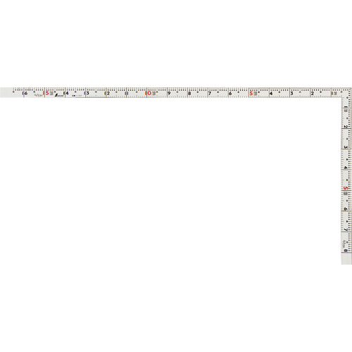 曲尺同厚 ﾎﾜｲﾄ 1尺6寸/50cm 併用目盛 名作 1本画像