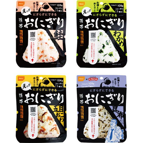 尾西の携帯おにぎり 4種詰合せｾｯﾄ 1ｹｰｽ(60食)画像