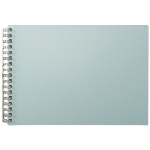 Mutual ｵｰﾌﾟﾝﾘﾝｸﾞﾉｰﾄ A5ﾖｺ 17穴 5mm方眼罫 ﾘｰﾌ50枚付属 ﾗｲﾄﾌﾞﾙｰ 1冊画像