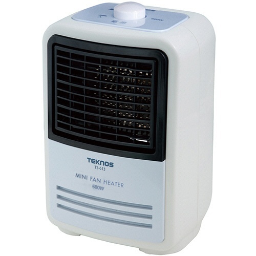TEKNOS　ミニファンヒーター　600W　ホワイト　1台画像