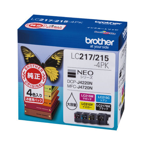 純正インク　ＬＣ２１７／２１５－４Ｐ　４色パック画像