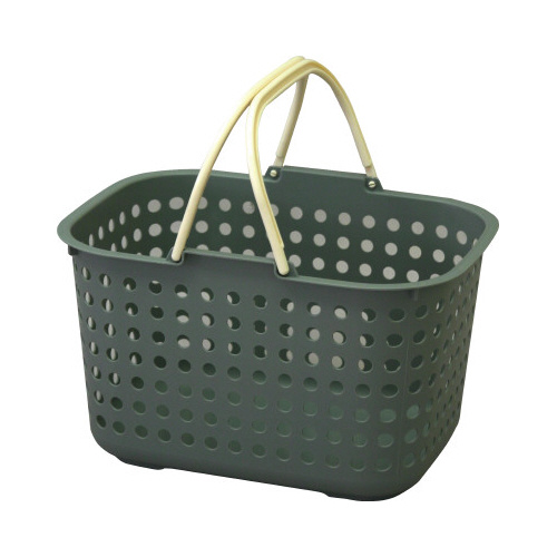 ドットバスケット浅型グレイッシュ画像