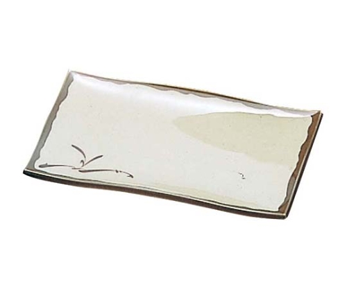 メラミン和食器 織部 焼物皿 波型 OB-30