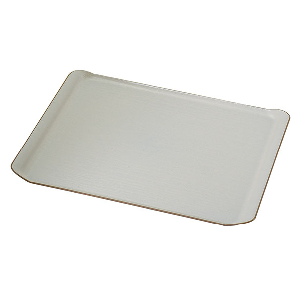 お盆 ノンスリップ 抗菌ランチョントレー36cm ホワイト パール金属画像