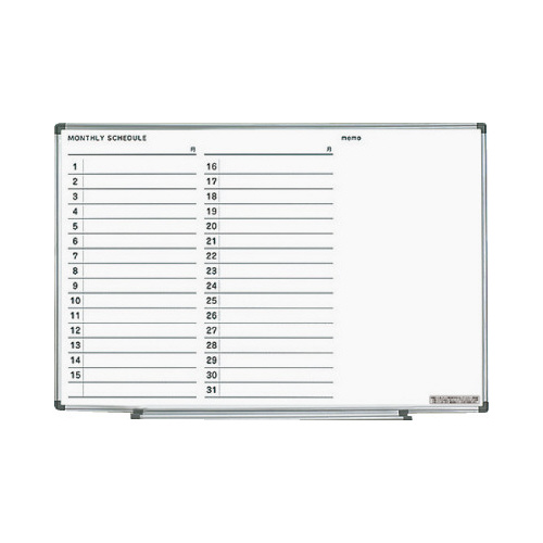 ホワイトボード（軽量タイプ）月行事横書き　横画像