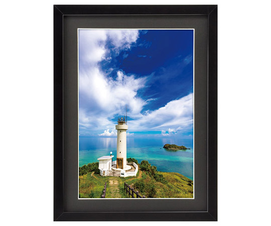 木製額縁 MM-01 A4サイズ アクリル スタンド付 ブラック画像