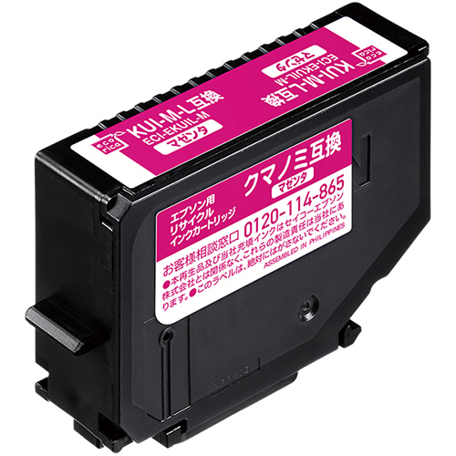 ﾘｻｲｸﾙｲﾝｸｶｰﾄﾘｯｼﾞ ﾏｾﾞﾝﾀ(染料) [ｴﾌﾟｿﾝ:KUI-M-L/ｸﾏﾉﾐ互換] 1個画像