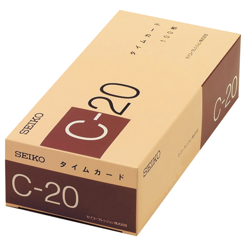 ｾｲｺｰ用ﾀｲﾑｶｰﾄﾞ 20日締 日付印字あり 1ﾊﾟｯｸ(100枚)画像