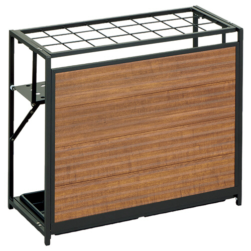 ｱﾙﾐﾌｫｰﾙﾃﾞｨﾝｸﾞ傘立て 24本用 ﾌﾞﾗｳﾝ&ﾌﾞﾗｯｸ 1台