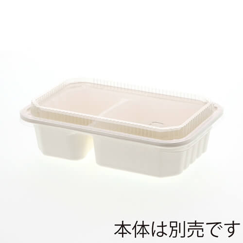 HEIKO 食品容器 ユーカリフードコンテナ YFC-600用 専用フタ 25枚 透明な袋にまとめられた25枚のフタが平らに重ねられている状態