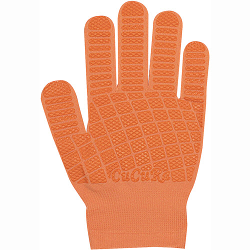 CuCuRa(ｷｭｷｭﾗ) すべり止め付軍手 ｵﾚﾝｼﾞ 1双画像