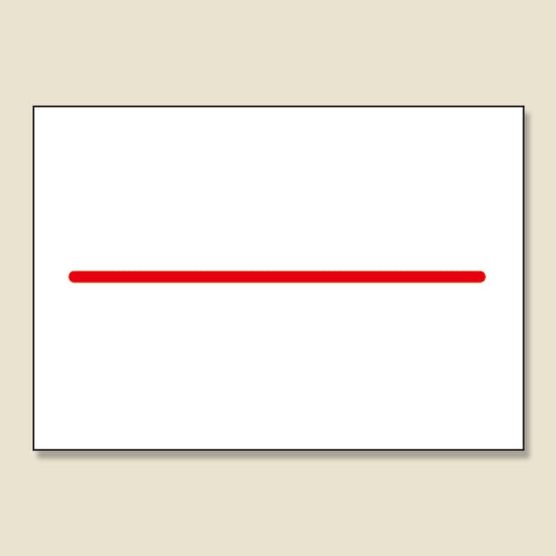 ＤＵ０２２０用ラベル　赤線１本　強粘