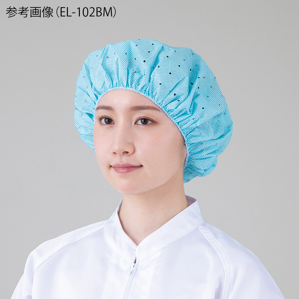 つくつく帽子(蒸れ防止穴有り)　ブルー　L(長髪用深型)　1袋(100枚入)