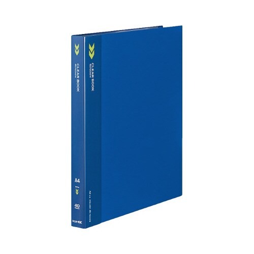 クリヤーブックＫ２　固定式Ａ４縦４０Ｐ青画像
