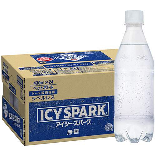 ICY SPARK from ｶﾅﾀﾞﾄﾞﾗｲ ﾗﾍﾞﾙﾚｽ 430ml ﾍﾟｯﾄﾎﾞﾄﾙ 1ｹｰｽ(24本)画像