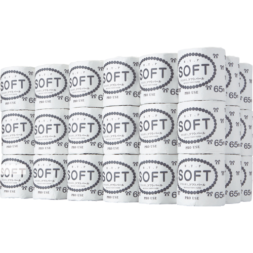 ﾄｲﾚｯﾄﾍﾟｰﾊﾟｰ ｿﾌﾄﾊﾟｰﾙ ｼﾝｸﾞﾙ 芯あり 65m 1ｹｰｽ(100ﾛｰﾙ)画像