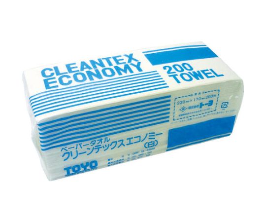 ペーパータオル クリーンテックスエコノミー白 200枚×42P 1Cs（箱）=8400枚画像