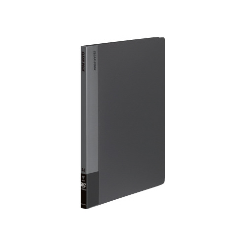 クリヤーブック固定式　Ａ４縦　２０Ｐ　ダークグレー画像