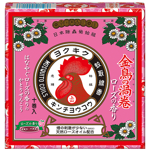 金鳥の渦巻V ﾛｰｽﾞの香り 1箱(10巻)画像