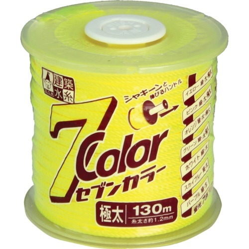 7COLOR　極太　イエロー　130m　1個画像
