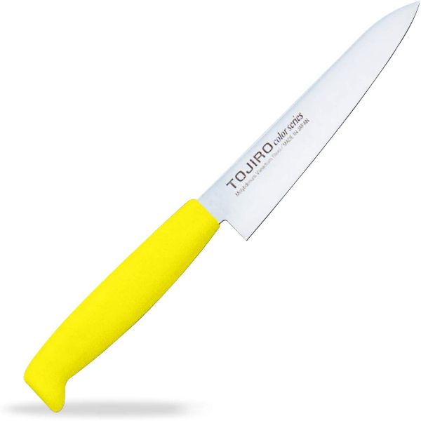 ナイフ TOJIROカラーペティー 12cm イエロー F-140Y 藤次郎画像