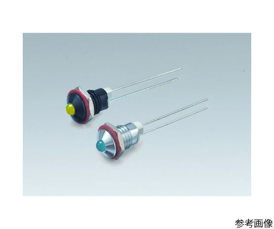 LEDブラケット(凸型、本体色：クローム、取付孔：φ6.1mm、緑)画像