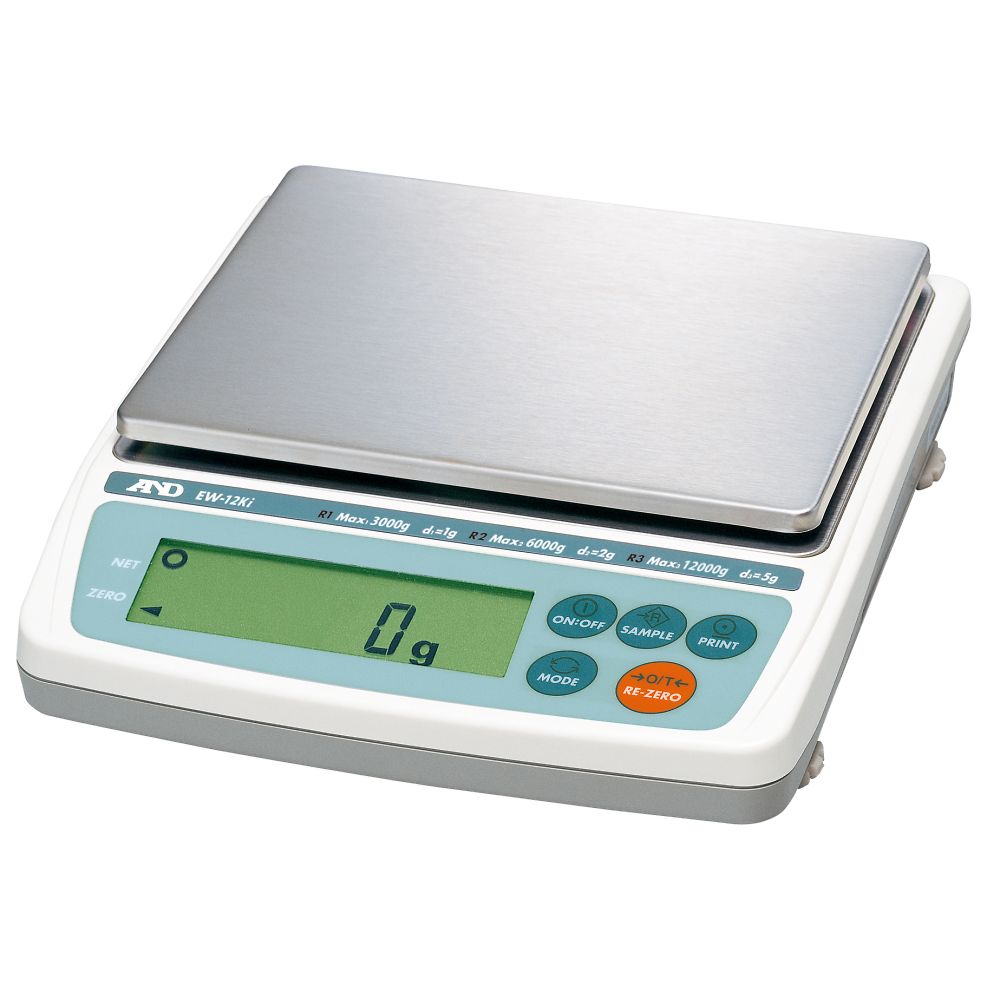 コンパクト電子天びん トリプルレンジ EW-iシリーズ  ひょう量:12kg 最小表示:1g(3kg)/2g(6kg)/5g(12kg)  一般校正付画像