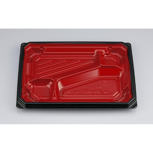 シーピー化成 弁当容器 BFNアルバ10-1平 本漆RB 本体画像