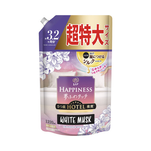 レノアハピネスホワイトムスク詰替超特大１２８５ｍｌ画像