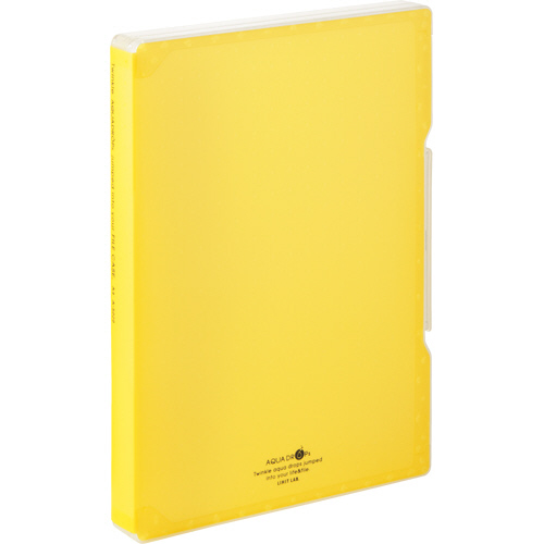 AQUA DROPs ﾌｧｲﾙｹｰｽ A4 270枚収容 背幅30mm 黄 1個画像