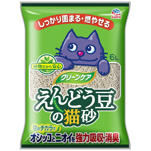 ｸﾘｰﾝｹｱ えんどう豆の猫砂 6L 1ﾊﾟｯｸ画像
