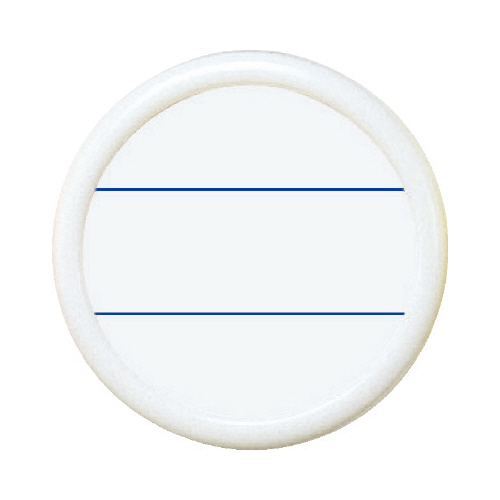 丸型名札安全ピン・クリップ両用型　直径５０ｍｍ白画像