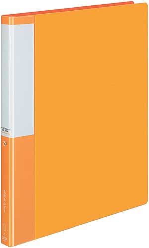 名刺ホルダーポジティ差替式Ａ４縦　橙３００名４冊