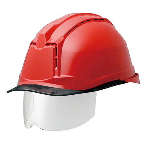 PC製ﾍﾙﾒｯﾄ(αﾗｲﾅｰ･ｸﾘｱﾊﾞｲｻﾞｰ･ｼｰﾙﾄﾞ面･通気孔) ﾚｯﾄﾞ/ｽﾓｰｸ 1個画像