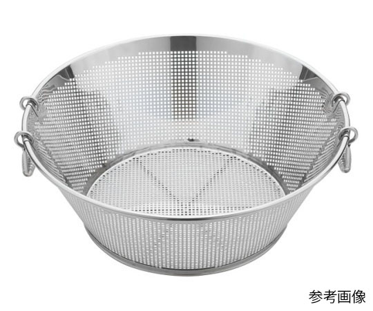 UK18-8パンチング 揚げザル 平底 55cm (角穴)