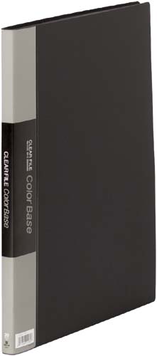 カラーベース固定式　Ｂ４縦２０ポケット　黒　１０冊