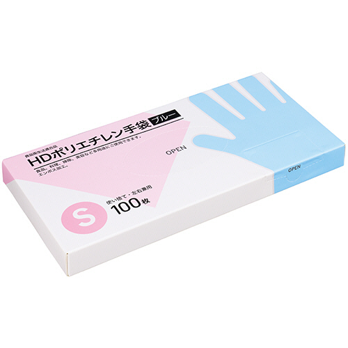 HDﾎﾟﾘｴﾁﾚﾝ手袋 S ﾌﾞﾙｰ 1箱(100枚)画像