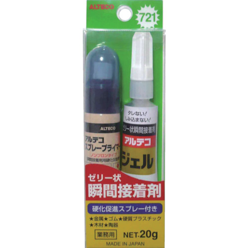 ｾﾞﾘｰ状瞬間接着剤 721-B 硬化促進ｽﾌﾟﾚｰ付き 1個画像