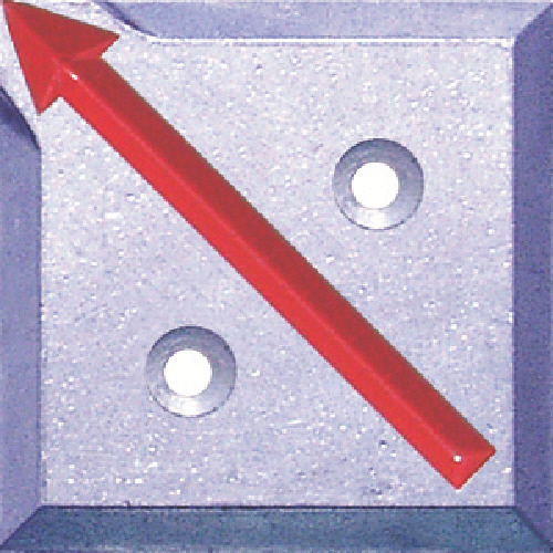 境界用標示板(2穴･貼付用)SH-4 1袋(10枚)画像