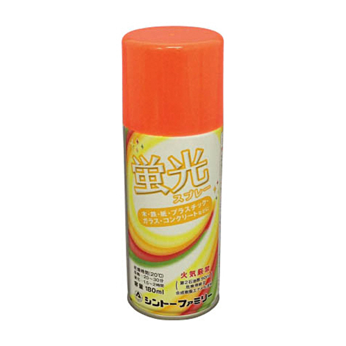 シントー　蛍光スプレー　レッド　180ml　1本画像
