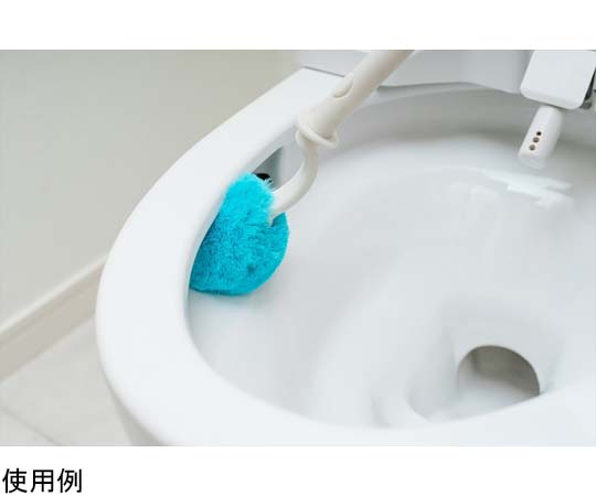 トイレバスボンくん抗菌 ふさふさクリーナー フサフサのブラシ部分が強調された横向きのクリーナー