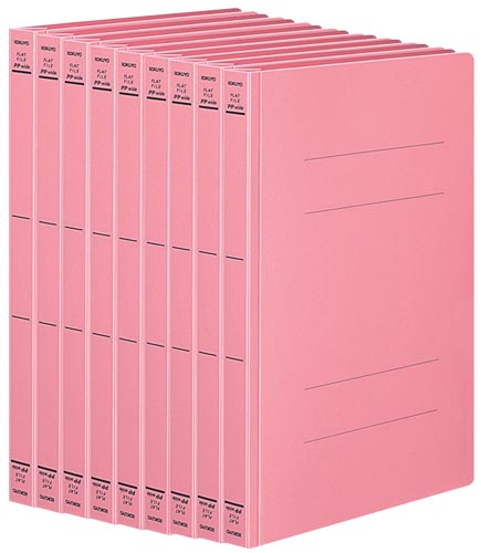 フラットファイル＜ＰＰワイド＞　Ａ４縦ピンク１０冊画像