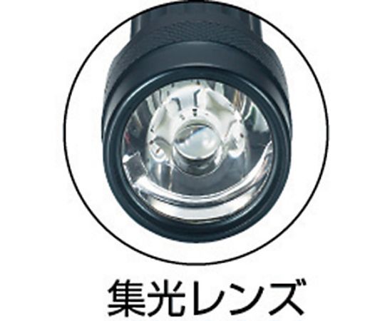 アルミLEDライト　0.5W　LED1球 光を放つ小型のアルミ製ライトが直立している様子