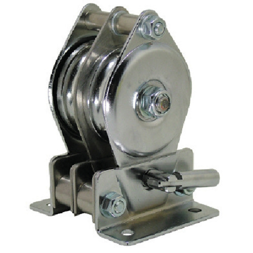 ｽﾃﾝﾚｽ固定滑車 たて型 二車分離式ﾍﾞｱﾘﾝｸﾞ入り 1個画像